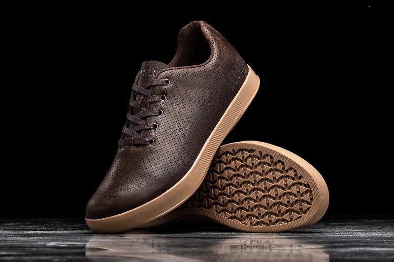 Women's Nobull Leather Trainers Brown | SG N2965W